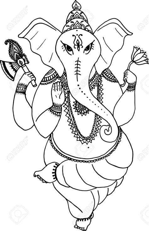 Hindu Elephant God Drawing at GetDrawings | Free download