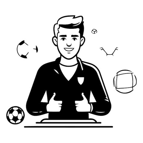 Premium Vector | Soccer player in sportswear with a soccer ball vector illustration