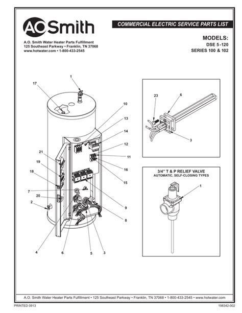 Parts List - AO Smith Water Heaters