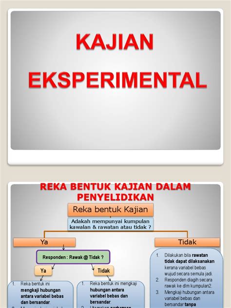 Reka Bentuk Kajian Eksperimental | PDF