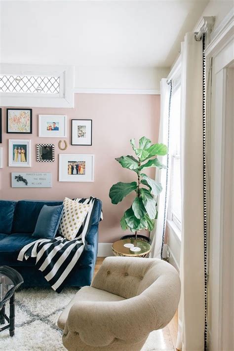 Pale Pink Living Rooms: Successful Style Ideas to Make this Wall Color Work | Pink living room ...