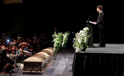 Trudeau cries during funeral for mosque massacre victims | Daily Mail ...