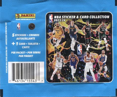 2023-24 Panini NBA Basketball Sticker & Card Collection Pack