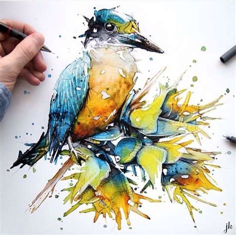 Water colour & sketch pen art | Animali