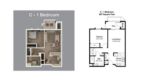 Floor Plan - C | Fellowship Square Mesa Senior Living