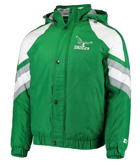 Kelly Green Philadelphia Eagles Throwback Jacket