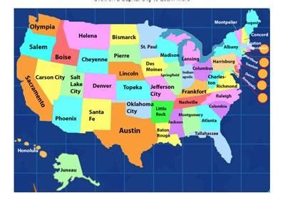 United States Map Capitals U.S. States And Capitals Map Ontheworldmap.com - Paperblog