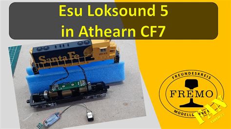 DCC sound decoder install in an Athearn CF7 locomotive - YouTube