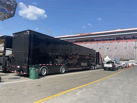 Teams saw this NASCAR hauler in the garage as they walked in. I would ...