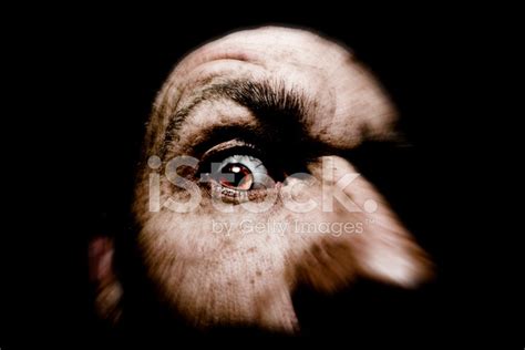 Man's Creepy Eye Staring In Dark Stock Photo | Royalty-Free | FreeImages