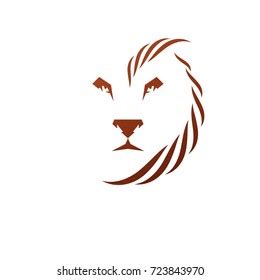 Brave Lion King Face Emblem Animal Stock Vector (Royalty Free) 723843970