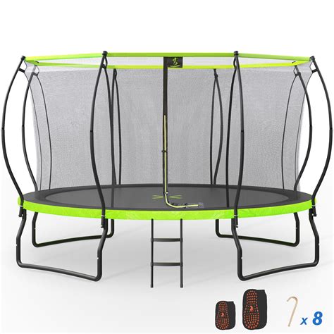 EUROCO 1400LBS 14FT Trampoline for Adults and Kids,Trampoline with ...