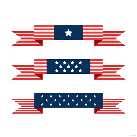 American Flag Banner SVG