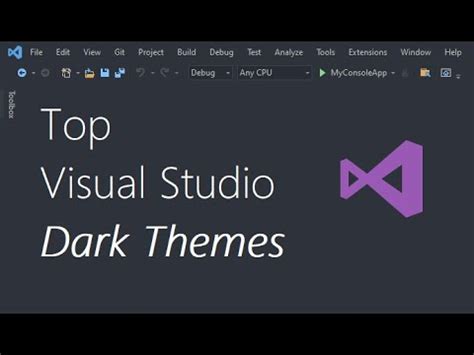 Top Visual Studio Dark Themes - YouTube