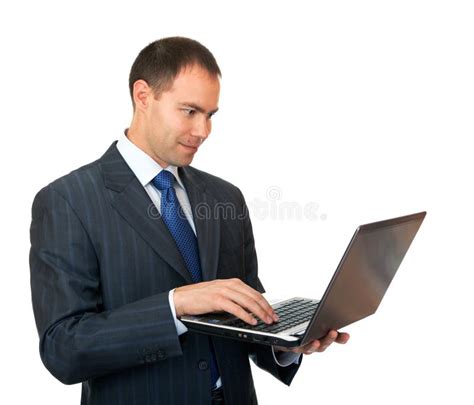 Businessman with laptop. stock image. Image of work, businessman - 16540229