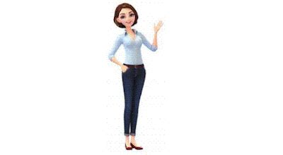 Animaton: girl poses animation