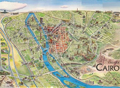 Old cairo map - Map of old cairo (Egypt)