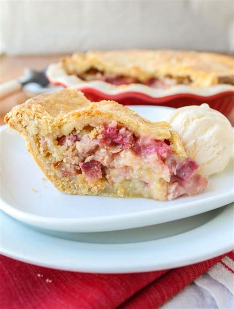 Rhubarb Custard Pie Recipe - The Food Charlatan