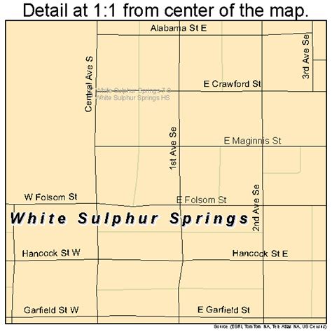 White Sulphur Springs Montana Street Map 3080050