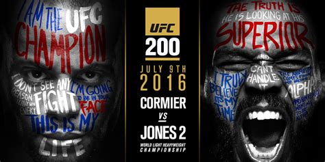 UFC 200 - Cormier vs. Jones 2 Poster April 28, 2016 MMA Photo