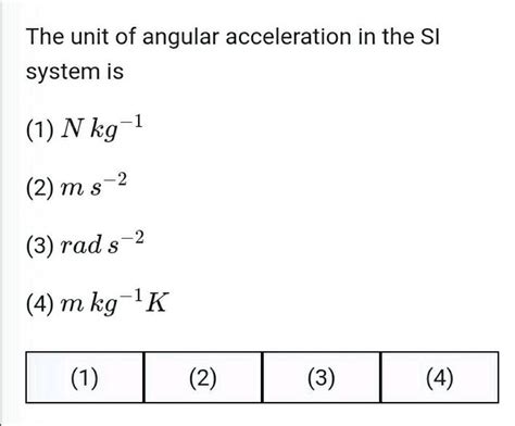 Angular Acceleration Units