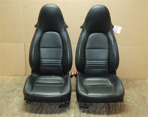 Porsche 911 996 Carrera Seats Black Perforated Leather OEM. - Los ...