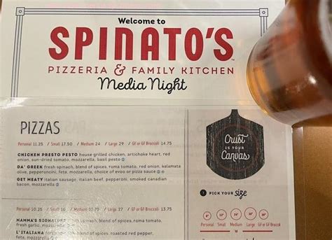 Online Menu of SPINATOS PIZZERIA AND FAMILY KITCHEN Restaurant, Scottsdale, Arizona, 85258 - Zmenu