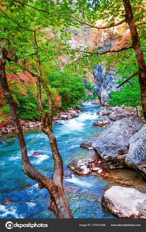 Mountain River Stream Valley Scenery Landscape Stock Photo by ©ewastudio 370014356