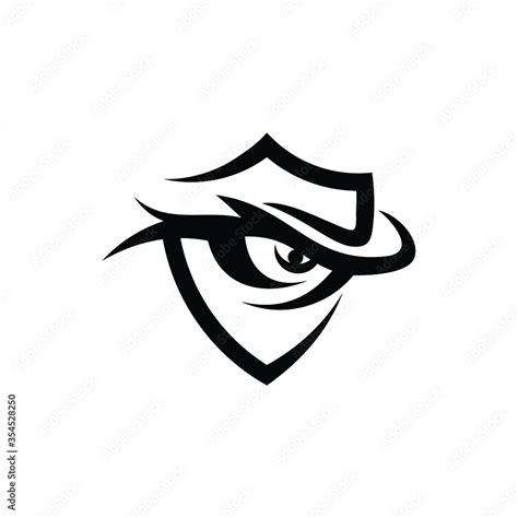 Vector logo of an eagle eye in a shield Stock Vector | Adobe Stock