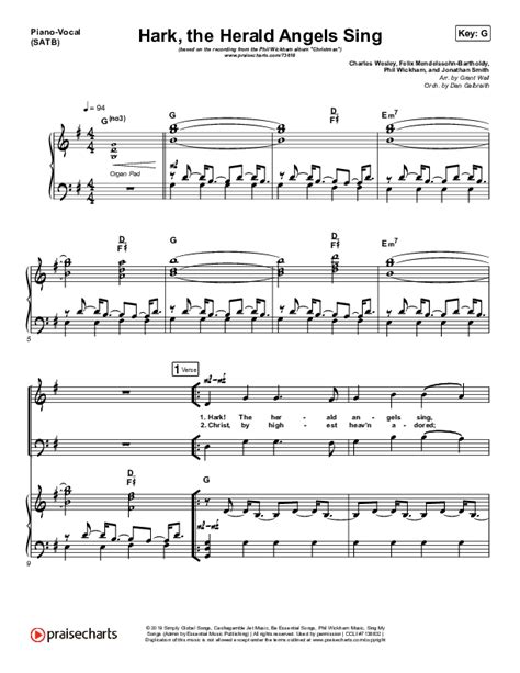 Hark The Herald Angels Sing Sheet Music PDF (Phil Wickham) - PraiseCharts