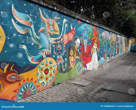 Bogota Colombia Street Art Mural Graffiti Editorial Photography - Image ...