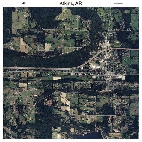 Aerial Photography Map of Atkins, AR Arkansas