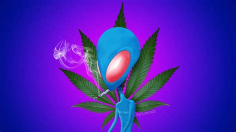 Download Alien Stoner Art Wallpaper | Wallpapers.com