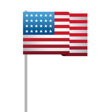 Premium Vector | United state of american flag in stick