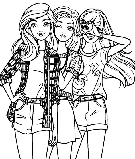 Barbie Image Coloring Page - Free Printable Coloring Pages