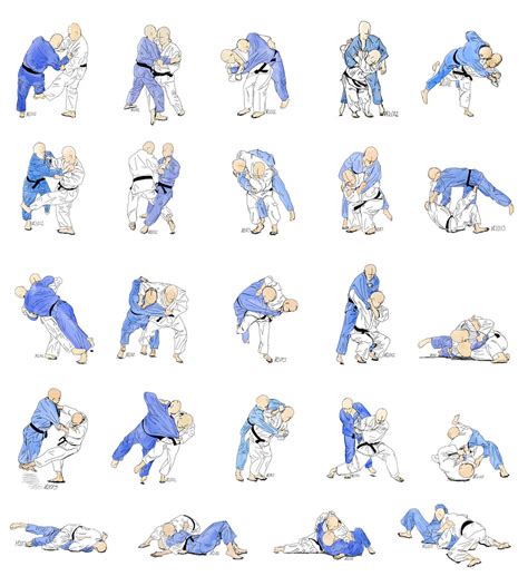 Judo-techniques-collage | Collection of judo technique illus… | Flickr