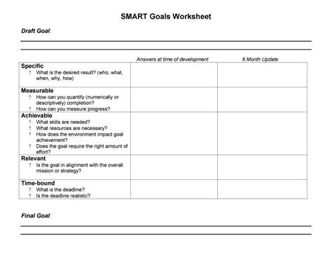 Image result for smart goals worksheet | Smart goals template, Smart ...