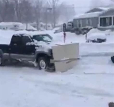 Sylvan Beach Man Makes Plywood Plow to Clear Snow