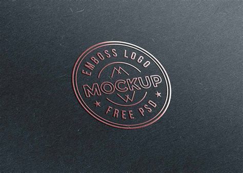 Free Embossed Logo Mockup | Mockuptree