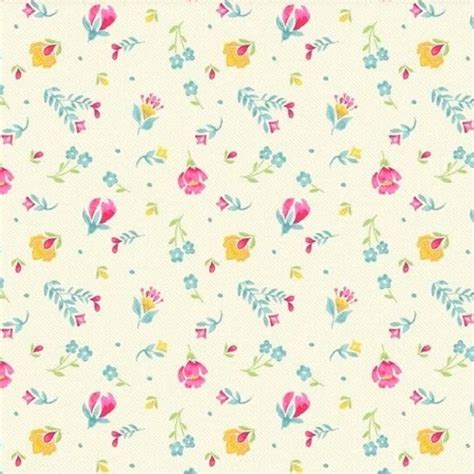 Cream Floral Fabric, Pioneer Woman Design, Multi Color Floral Folk Toss ...