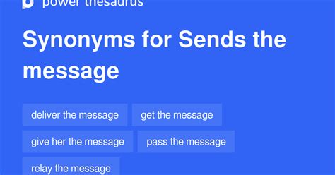 Sends The Message synonyms - 45 Words and Phrases for Sends The Message