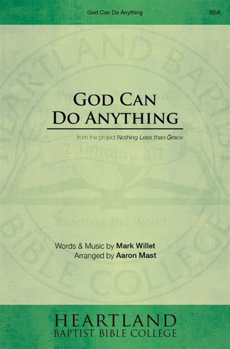 God Can Do Anything (Sheet Music) | Heartland Baptist Bookstore