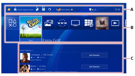 What's on the home screen | PlayStation®4 User's Guide