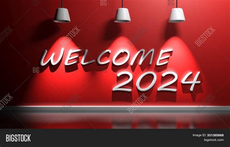 Welcome 2024 Write Red Image & Photo (Free Trial) | Bigstock