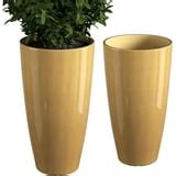 QCQHDU 21 inch Tall Planters for Outdoor Plants Set of 2,Outdoor ...