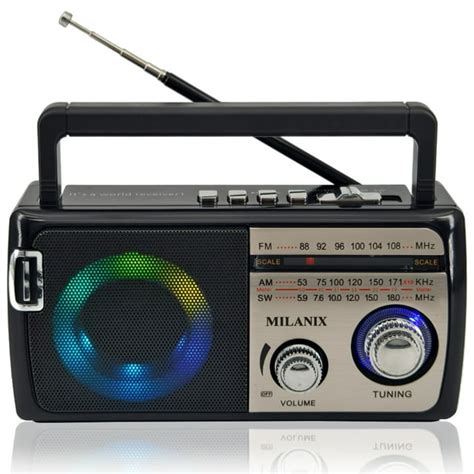 AM/FM Radio Portable Bluetooth Speaker - Battery Operated Rechargeable ...