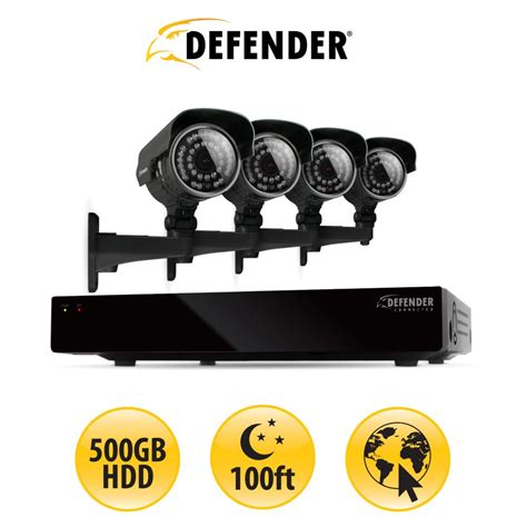 Defender Defender Connected 4 Ch Smart Security Dvr With 4 Ultra Hi-Res Outdoor Cameras | The ...