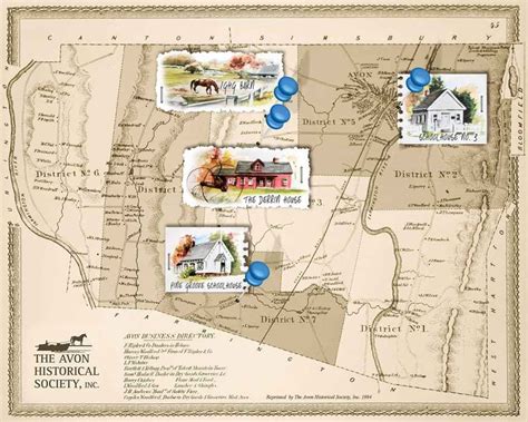 Map of our Avon CT Historic Sites - Avon Historical Society