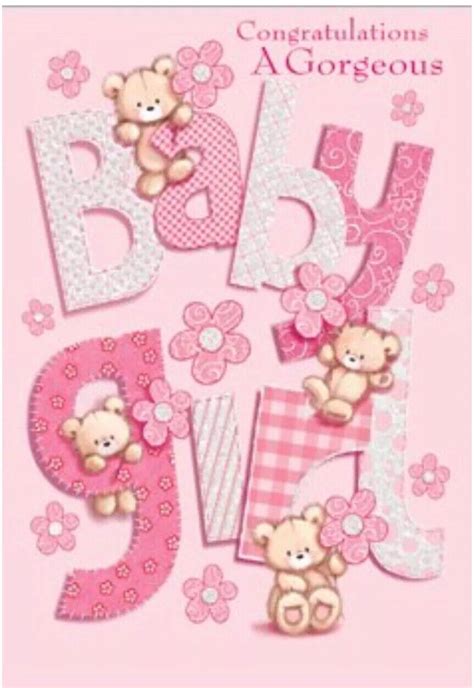 New Born Baby Girl~Birth Card~Congratulations Baby Joy By Simon Elvin ...