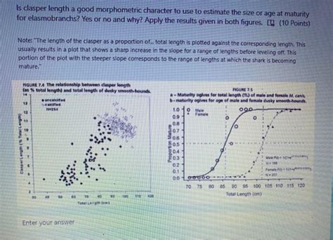 Is clasper length a good morphometric character to | Chegg.com